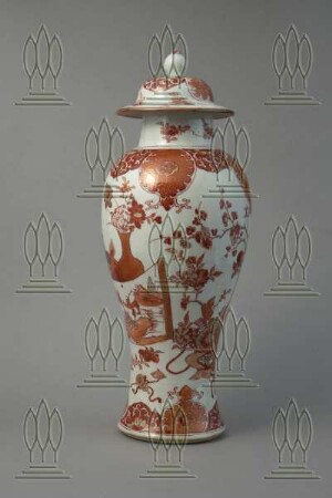 Bauchige Deckelvase