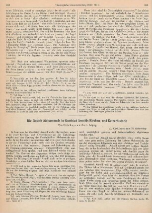 255-264 Die Gestalt Mohammeds in Gottfried Arnolds Kirchen- und Ketzerhistorie