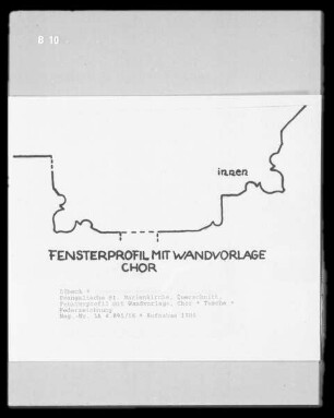 Lübeck, Sankt Marien, Fensterprofil mit Wandvorlage, Chor