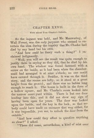 Chapter XXVII. More about Tom Charke's suicide