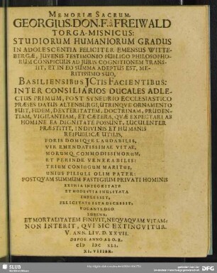 Memoriae Sacrum