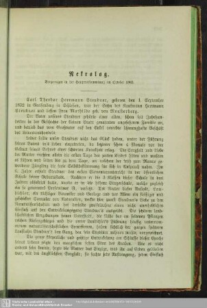 Nekrolog : Vorgetragen in der Hauptversammlung im October 1863
