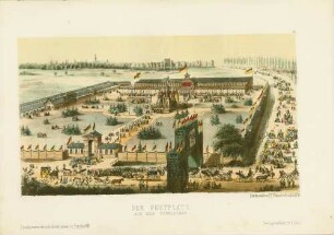 Grafik Bundesschießen 1862 (Vogelschau)