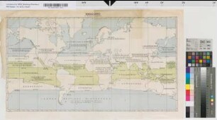 Erdkarte in Mercator Projektion. [Jahreszeitliche Sommer-, Winter- und Tropenzone; Tropenzone].