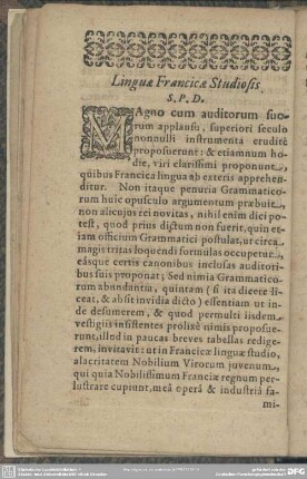 Linguae Francicae Studiosis