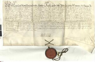 Kaiser Leopold I. (das Reichskammergericht) bestätigt die Vormundschaft der Landgräfin-Witwe Elisabeth Dorothea von Hessen-Darmstadt über ihre min...