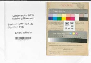 Entnazifizierung Wilhelm Ehlert , geb. 26.10.1896 (Beamter)