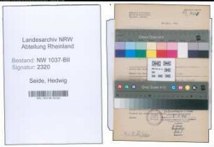 Entnazifizierung Hedwig Seide , geb. 02.03.1914 (Angestellte)