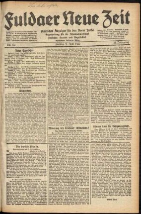 Ausgabe vom Freitag, den 09. Juni 1922.