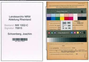 Entnazifizierung Joachim Schoenberg, geb. 30.08.1904 (Kaufmann)
