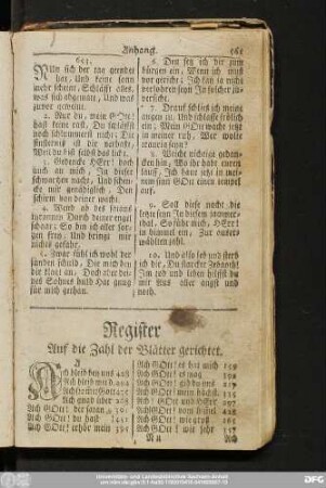 Register Auf die Zahl der Blätter gerichtet.