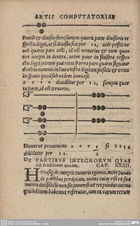 DE PARTIBUS INTEGRORUM QUAS alii fractiones vocant. CAP. XXIIII.