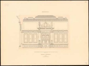 Rathaus, Wiesbaden: Querschnitt durch den Saal 1:25
