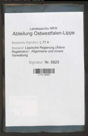 Wege-(Chaussee-)gelderhebung zu Varenholz sp. zu Erder, Bd. 1