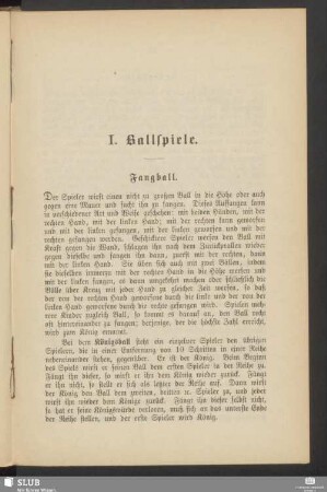 I. Ballspiele