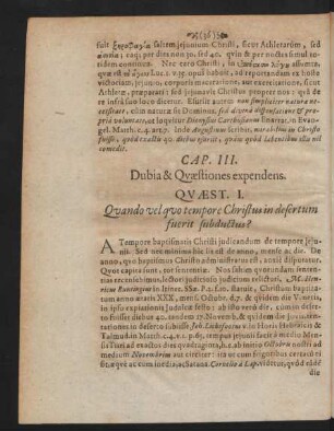 Cap. III. Dubia & Quaestiones expedens.