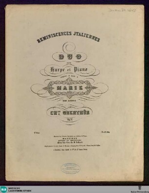 Reminiscences italiennes : duo pour harpe et piano; op. 31
