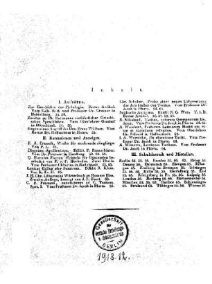 Inhalt der zweiten Abtheilung der Allgemeinen Schulzeitung : [Mai 1832, Heft 53 - 65]