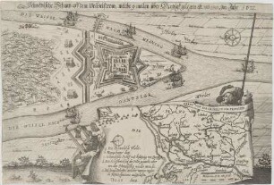 Schwedische Schantz uff dem Weißselstrom, welche 9 meilen über Dantzigk gelegen ist. Im Jahr 1627.