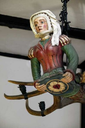 Lüster mit Frau Cotta und Lutherrose aus dem Lutherhaus Eisenach