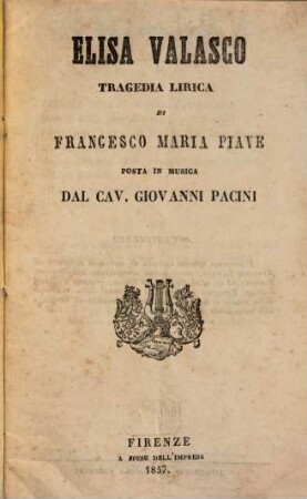 Elisa Valasco : tragedia lirica