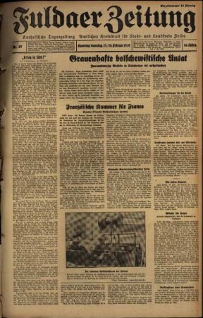 Ausgabe vom Sonntag, den 26. Februar 1939.