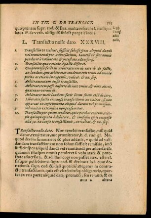 L. Transactio nullo dato. XXXVIII.