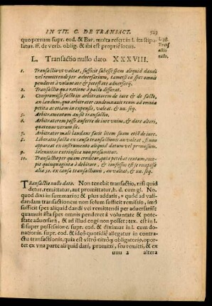 L. Transactio nullo dato. XXXVIII.