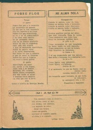 Mi alma sola : Composición