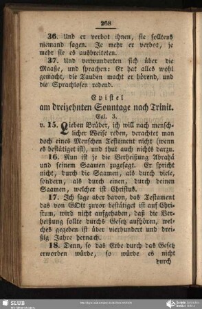[Am dreizehnten Sonntage nach Trinitatis]
