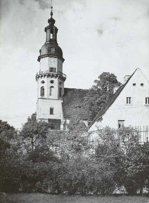Königsbrück, Turm der evangelischen Stadtkirche von Süden