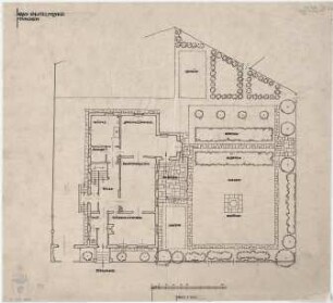 Bestelmeyer, German; München, Muffatstr. 4; Haus Bestelmeyer - Erdgeschoss mit Gartenplan (Grundriss)