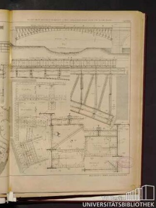 Taf. VIII b. Point-aux-moines-Viaduct. Linie Orléans-Gien der Cie. d'Orléans.