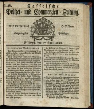 Nr. 46, Mittwoch, den 7ten Junii 1820