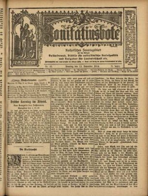 Ausgabe vom Sonntag, den 13. Dezember 1914.
