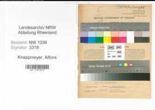 Entnazifizierung Alfons Knappmeyer , geb. 28.04.1905 (Kaufmann)