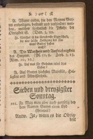 Sieben und dreyßigster Sonntag