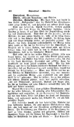 Schreiben, Schönschreiben