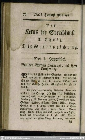 II. Theil. Die Wortforschung