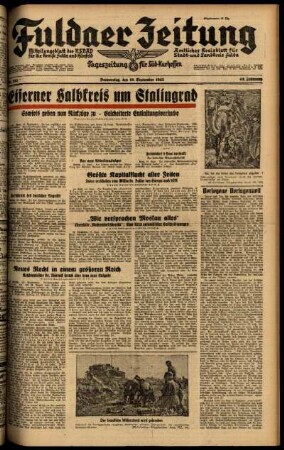 Ausgabe vom Donnerstag, den 10. September 1942.