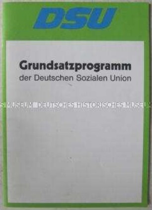 Parteiprogramm der DSU