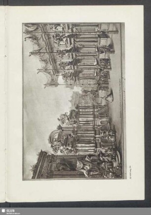 Großes Opernhaus am Zwinger, Bühnenbild für die Oper "Teophano" (von Lotti), 1719