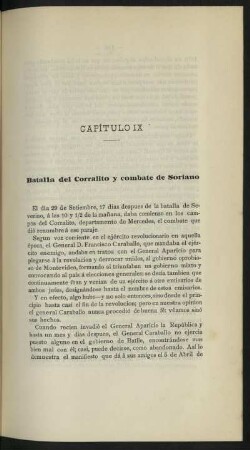 Capítulo IX - Batalla del Corralito y combate de Soriano
