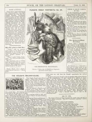 Punch's fancy portraits. - No. 27; The Rough's railway-guide