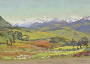 Blick auf den Djur-Djura (Höchste[s] Gebirge Algeriens). Ausläufer des Atlas-Gebirges