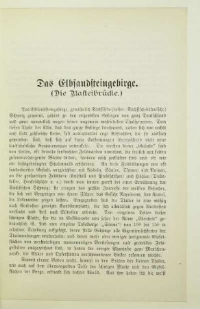 Das Elbsandsteingebirge. (Die Basteibrücke.)