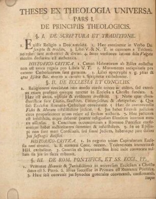 Theses ex theologia universa.