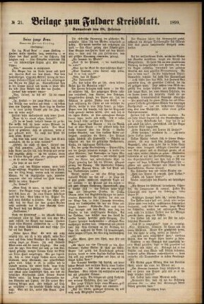 Zweite Ausgabe vom Samstag, den 18. Februar 1899.