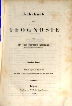 Lehrbuch der Geognosie, 2