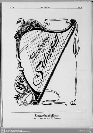 Musikbeilage zum Salonblatt